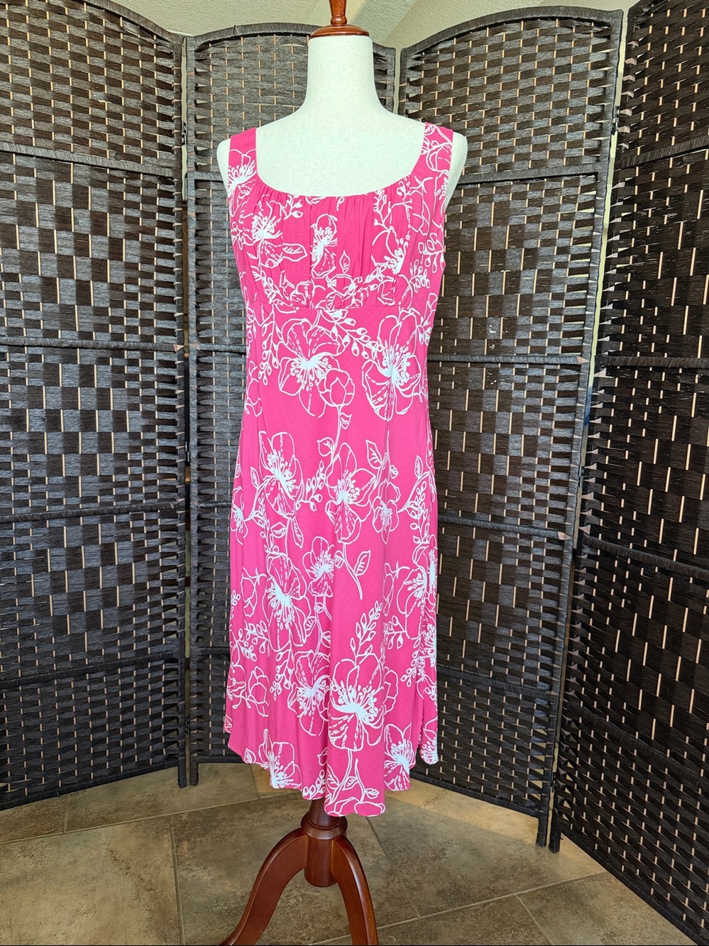 LOFT Pink Sleeveless Sundress with Matching Purse